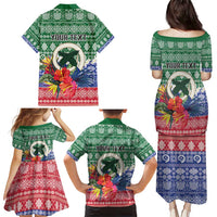 Personalised Torba Joyeux Noel Family Matching Puletasi and Hawaiian Shirt Proud To Be a Ni-Van Sand Drawing Art - Polynesian Pride