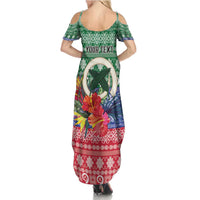 Personalised Torba Joyeux Noel Summer Maxi Dress Proud To Be a Ni-Van Sand Drawing Art - Polynesian Pride