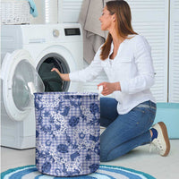 Mokihana Maile Ilima Leis Paniolo Palaka Laundry Basket Hawaiian Polu Spirit - Polynesian Pride