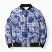 Mokihana Maile Ilima Leis Paniolo Palaka Bomber Puffer Jacket Hawaiian Polu Spirit - Polynesian Pride