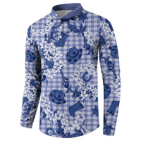 Mokihana Maile Ilima Leis Paniolo Palaka Button Sweatshirt Hawaiian Polu Spirit - Polynesian Pride