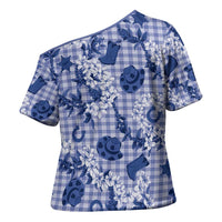 Mokihana Maile Ilima Leis Paniolo Palaka Cross Shoulder Shirt Hawaiian Polu Spirit LT9 - Polynesian Pride