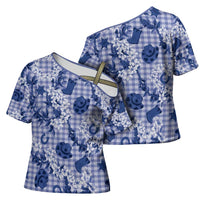 Mokihana Maile Ilima Leis Paniolo Palaka Cross Shoulder Shirt Hawaiian Polu Spirit LT9 - Polynesian Pride