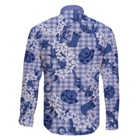 Mokihana Maile Ilima Leis Paniolo Palaka Family Matching Off Shoulder Maxi Dress and Hawaiian Shirt Hawaiian Polu Spirit - Polynesian Pride