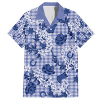 Mokihana Maile Ilima Leis Paniolo Palaka Family Matching Short Sleeve Bodycon Dress and Hawaiian Shirt Hawaiian Polu Spirit - Polynesian Pride