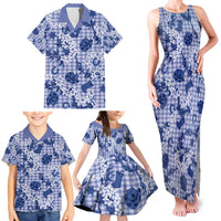 Mokihana Maile Ilima Leis Paniolo Palaka Family Matching Tank Maxi Dress and Hawaiian Shirt Hawaiian Polu Spirit LT9 - Polynesian Pride