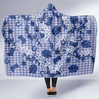 Mokihana Maile Ilima Leis Paniolo Palaka Hooded Blanket Hawaiian Polu Spirit - Polynesian Pride