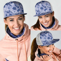 Mokihana Maile Ilima Leis Paniolo Palaka Mesh Trucker Cap Hawaiian Polu Spirit - Polynesian Pride