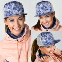 Mokihana Maile Ilima Leis Paniolo Palaka Mesh Trucker Cap Hawaiian Polu Spirit - Polynesian Pride