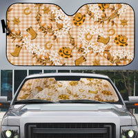 Mokihana Maile Ilima Leis Paniolo Palaka Auto Sun Shade Hawaiian Kula Spirit - Polynesian Pride