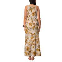 Mokihana Maile Ilima Leis Paniolo Palaka Family Matching Tank Maxi Dress and Hawaiian Shirt Hawaiian Kula Spirit LT9 - Polynesian Pride