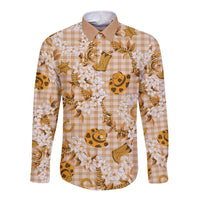 Mokihana Maile Ilima Leis Paniolo Palaka Long Sleeve Button Shirt Hawaiian Kula Spirit - Polynesian Pride