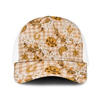 Mokihana Maile Ilima Leis Paniolo Palaka Mesh Trucker Cap Hawaiian Kula Spirit - Polynesian Pride