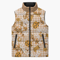 Mokihana Maile Ilima Leis Paniolo Palaka Sleeveless Puffer Jacket Hawaiian Kula Spirit - Polynesian Pride