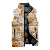 Mokihana Maile Ilima Leis Paniolo Palaka Sleeveless Puffer Jacket Hawaiian Kula Spirit - Polynesian Pride