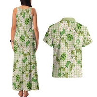 Mokihana Maile Ilima Leis Paniolo Palaka Couples Matching Tank Maxi Dress and Hawaiian Shirt Hawaiian Omaomo Ala Spirit - Polynesian Pride