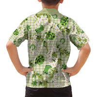 Mokihana Maile Ilima Leis Paniolo Palaka Family Matching Short Sleeve Bodycon Dress and Hawaiian Shirt Hawaiian Omaomo Ala Spirit LT9 - Polynesian Pride