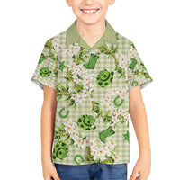 Mokihana Maile Ilima Leis Paniolo Palaka Family Matching Short Sleeve Bodycon Dress and Hawaiian Shirt Hawaiian Omaomo Ala Spirit LT9 - Polynesian Pride