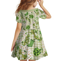 Mokihana Maile Ilima Leis Paniolo Palaka Kid Short Sleeve Dress Hawaiian Omaomo Ala Spirit - Polynesian Pride