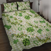 Mokihana Maile Ilima Leis Paniolo Palaka Quilt Bed Set Hawaiian Omaomo Ala Spirit - Polynesian Pride