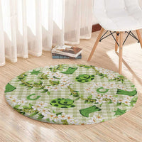 Mokihana Maile Ilima Leis Paniolo Palaka Round Carpet Hawaiian Omaomo Ala Spirit - Polynesian Pride