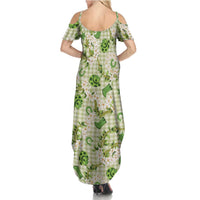 Mokihana Maile Ilima Leis Paniolo Palaka Summer Maxi Dress Hawaiian Omaomo Ala Spirit LT9 - Polynesian Pride