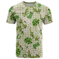 Mokihana Maile Ilima Leis Paniolo Palaka T Shirt Hawaiian Omaomo Ala Spirit LT9 Green - Polynesian Pride