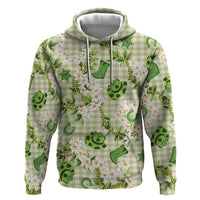 Mokihana Maile Ilima Leis Paniolo Palaka Zip Hoodie Hawaiian Omaomo Ala Spirit - Polynesian Pride