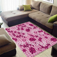 Mokihana Maile Ilima Leis Paniolo Palaka Area Rug Hawaiian Omaomo Ulaula Spirit - Polynesian Pride