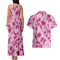 Mokihana Maile Ilima Leis Paniolo Palaka Couples Matching Tank Maxi Dress and Hawaiian Shirt Hawaiian Omaomo Ulaula Spirit - Polynesian Pride