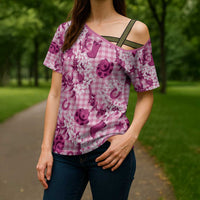 Mokihana Maile Ilima Leis Paniolo Palaka Cross Shoulder Shirt Hawaiian Omaomo Ulaula Spirit LT9 - Polynesian Pride