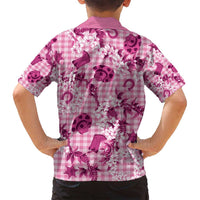 Mokihana Maile Ilima Leis Paniolo Palaka Family Matching Long Sleeve Bodycon Dress and Hawaiian Shirt Hawaiian Omaomo Ulaula Spirit - Polynesian Pride