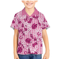 Mokihana Maile Ilima Leis Paniolo Palaka Family Matching Mermaid Dress and Hawaiian Shirt Hawaiian Omaomo Ulaula Spirit - Polynesian Pride