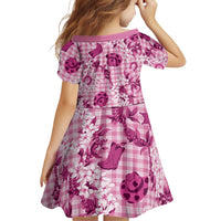 Mokihana Maile Ilima Leis Paniolo Palaka Family Matching Off The Shoulder Long Sleeve Dress and Hawaiian Shirt Hawaiian Omaomo Ulaula Spirit LT9 - Polynesian Pride