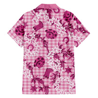 Mokihana Maile Ilima Leis Paniolo Palaka Family Matching Puletasi and Hawaiian Shirt Hawaiian Omaomo Ulaula Spirit LT9 - Polynesian Pride