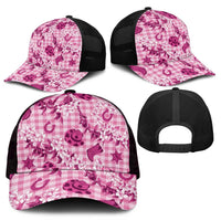 Mokihana Maile Ilima Leis Paniolo Palaka Mesh Trucker Cap Hawaiian Omaomo Ulaula Spirit LT9 - Polynesian Pride