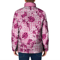 Mokihana Maile Ilima Leis Paniolo Palaka Padded Jacket Hawaiian Omaomo Ulaula Spirit - Polynesian Pride