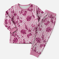 Mokihana Maile Ilima Leis Paniolo Palaka Christmas Pajama Set Hawaiian Omaomo Ulaula Spirit - Polynesian Pride