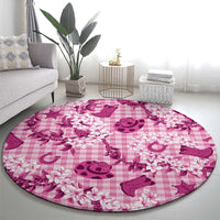 Mokihana Maile Ilima Leis Paniolo Palaka Round Carpet Hawaiian Omaomo Ulaula Spirit LT9 - Polynesian Pride