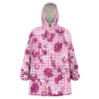 Mokihana Maile Ilima Leis Paniolo Palaka Wearable Blanket Hoodie Hawaiian Omaomo Ulaula Spirit - Polynesian Pride