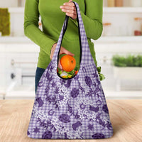 Mokihana Maile Ilima Leis Paniolo Palaka Grocery Bag Hawaiian Poni Spirit - Polynesian Pride