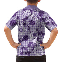 Mokihana Maile Ilima Leis Paniolo Palaka Kid Hawaiian Shirt Hawaiian Poni Spirit LT9 - Polynesian Pride