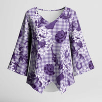 Mokihana Maile Ilima Leis Paniolo Palaka Kimono Sleeve Blouse Hawaiian Poni Spirit - Polynesian Pride