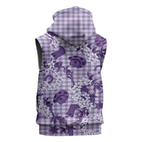 Mokihana Maile Ilima Leis Paniolo Palaka Sleeveless Zip Hoodie Hawaiian Poni Spirit - Polynesian Pride