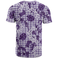Mokihana Maile Ilima Leis Paniolo Palaka T Shirt Hawaiian Poni Spirit LT9 - Polynesian Pride