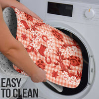 Mokihana Maile Ilima Leis Paniolo Palaka Bathroom Set Hawaiian Ulaula Spirit - Polynesian Pride