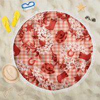 Mokihana Maile Ilima Leis Paniolo Palaka Beach Blanket Hawaiian Ulaula Spirit - Polynesian Pride