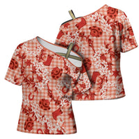Mokihana Maile Ilima Leis Paniolo Palaka Cross Shoulder Shirt Hawaiian Ulaula Spirit LT9 - Polynesian Pride