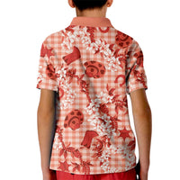 Mokihana Maile Ilima Leis Paniolo Palaka Kid Polo Shirt Hawaiian Ulaula Spirit LT9 - Polynesian Pride
