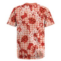 Mokihana Maile Ilima Leis Paniolo Palaka Rugby Jersey Hawaiian Ulaula Spirit LT9 - Polynesian Pride